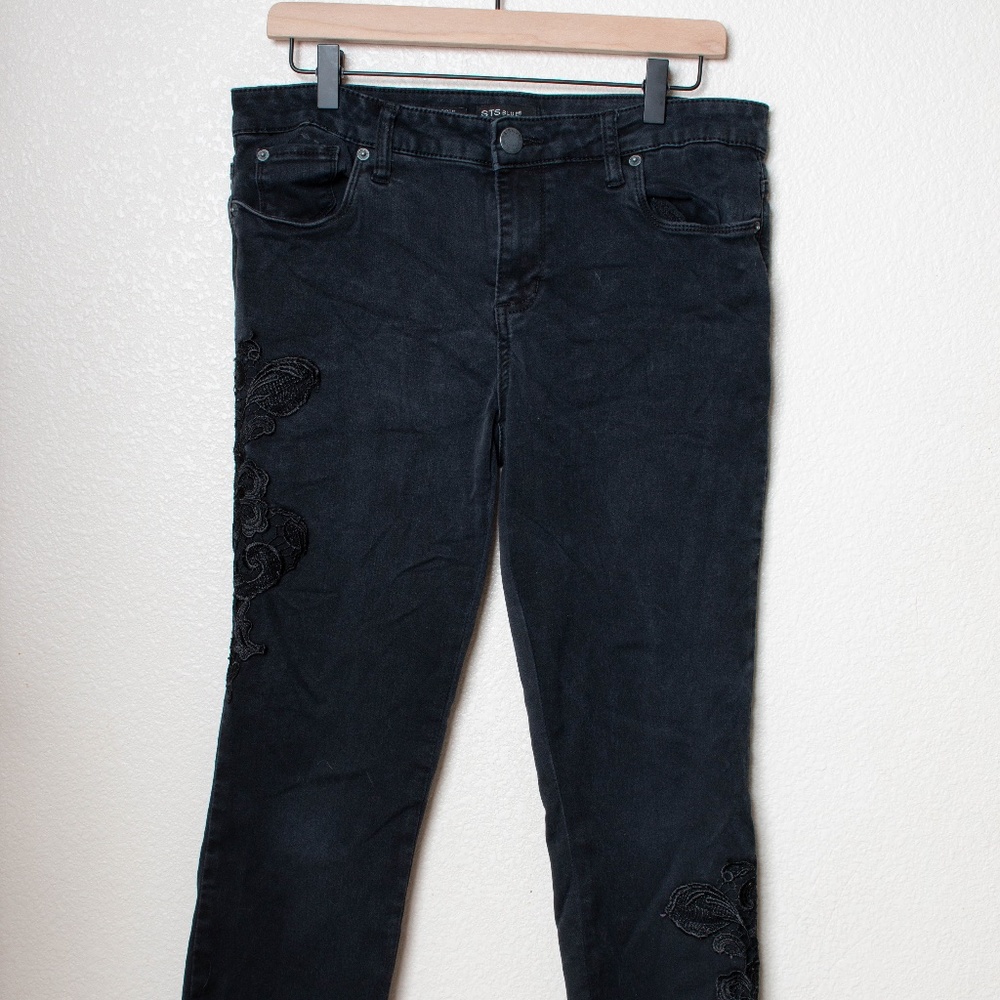 STS Blue Piper Ankle Skinny jeans (floral lace)
